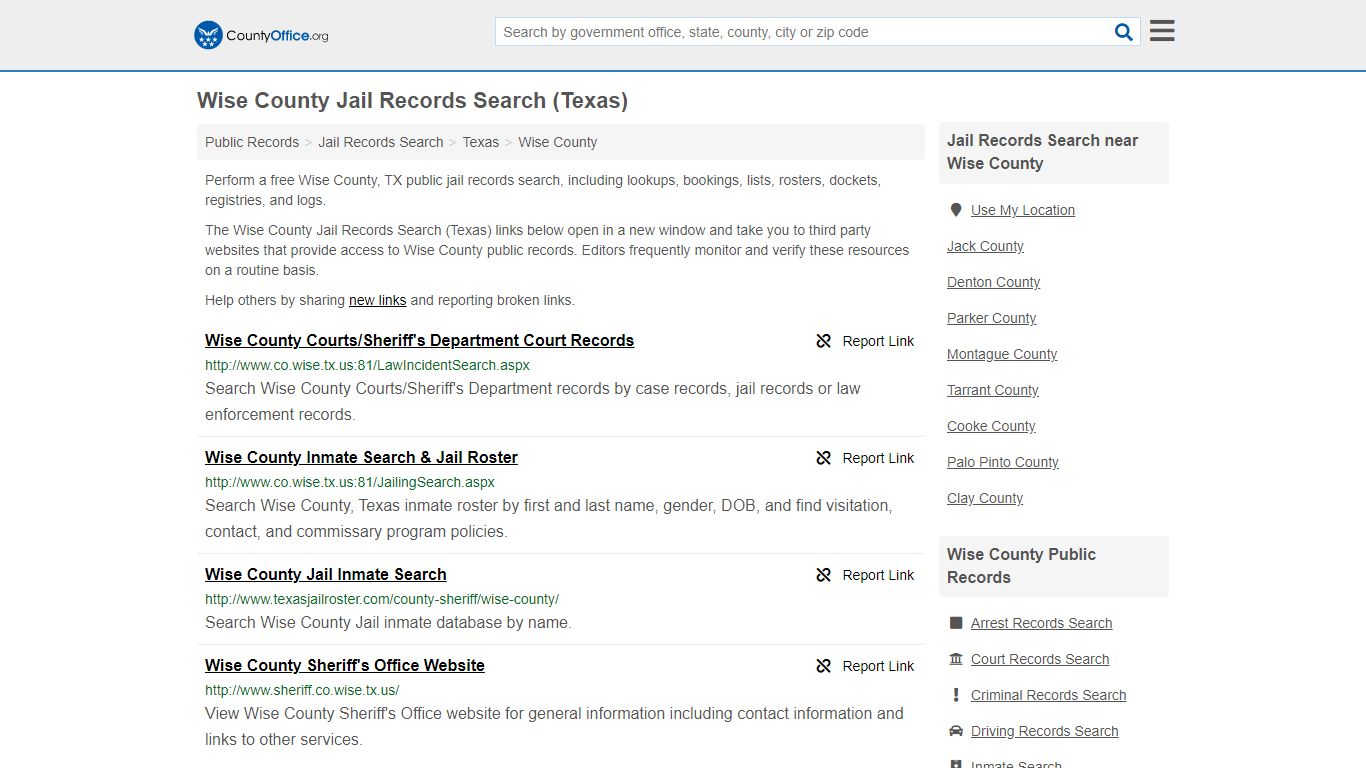 Jail Records Search - Wise County, TX (Jail Rosters & Records)